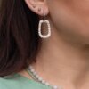 Silver plated hoop earrings
