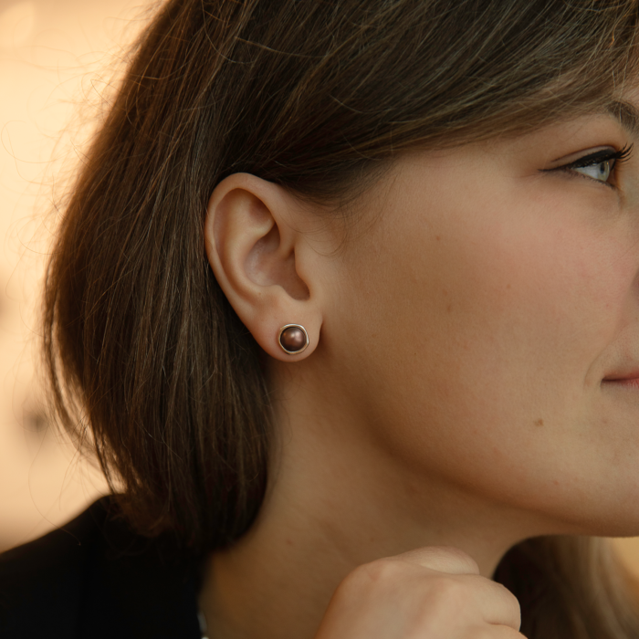 Rudi auskarai Rudi auskarai su Swarovski krištoliniais perlais