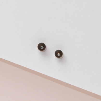 Minimalistiniai druzy agato auskarai į ausį