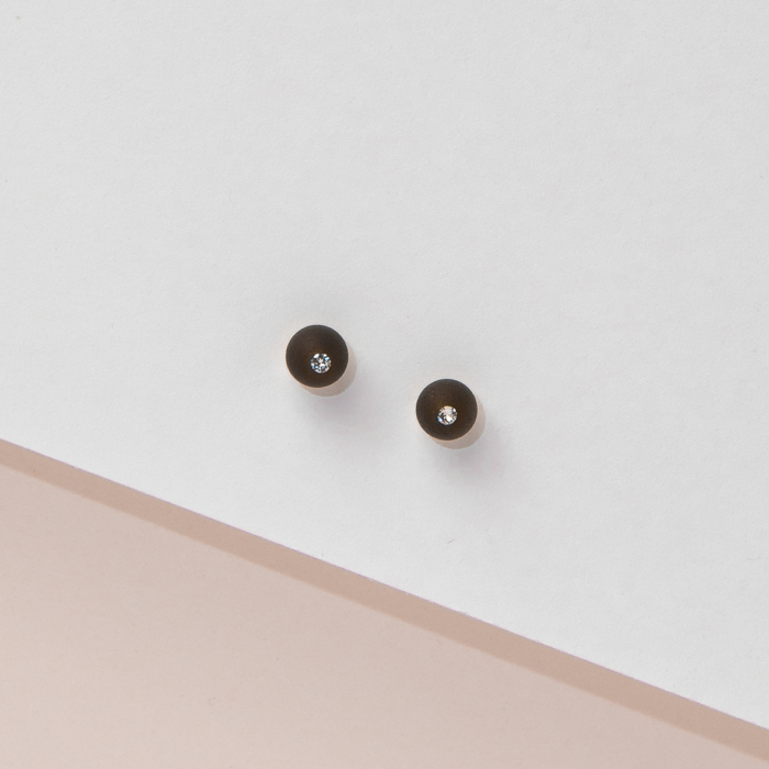 4M7A9818 Minimalistiniai druzy agato auskarai į ausį