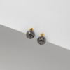 4M7A9861 Gun metal plated lava stud earrings