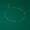 4M7A9968 Minimalistinis vėrinys su perlais, swarovski kristalais ir auksu dengta lava