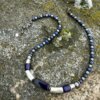 Lazurite, hematite and indian glass necklace