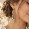 Colourful glass beads earrings