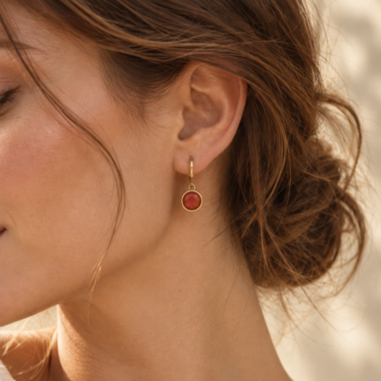 Pink Swarovski crystals drop earrings