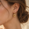 Gold plated orange earrings