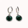 Green Swarovski crystal drop earrings