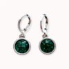 Green Swarovski crystal drop earrings
