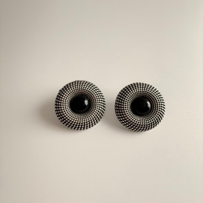 Silver plated earrings with agate