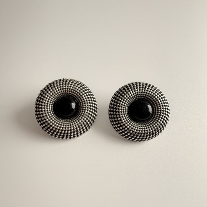 Silver plated earrings with agate