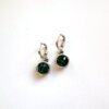 Green Swarovski crystal drop earrings