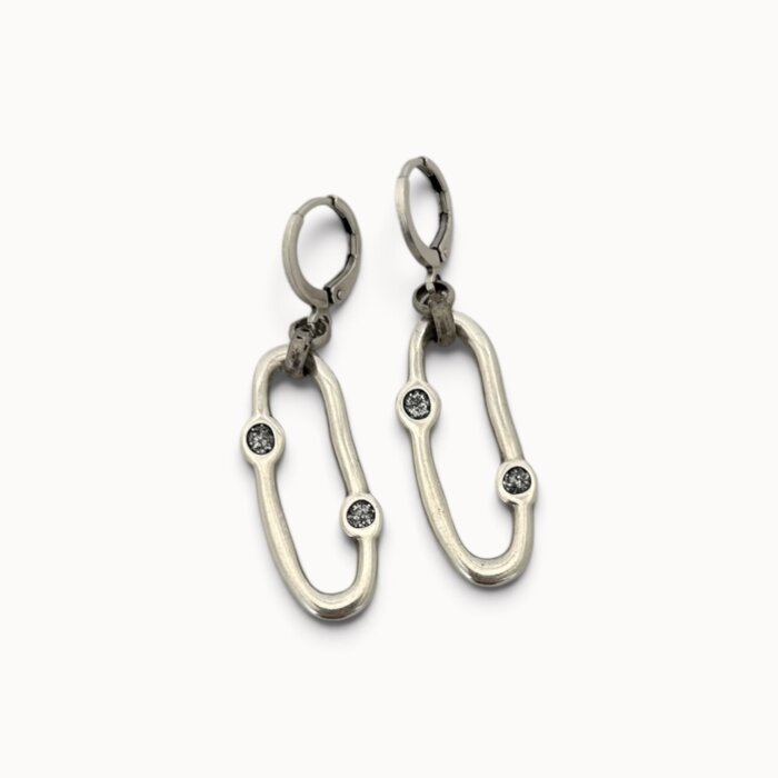 Drop earrings Silver plated drop earrings with Swarovski crystals