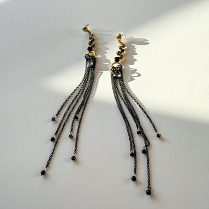 Long statement earrings