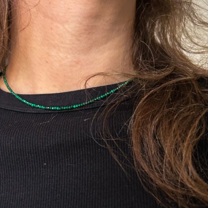 Green malachite necklace