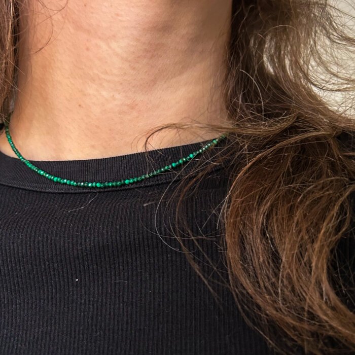 Green malachite necklace