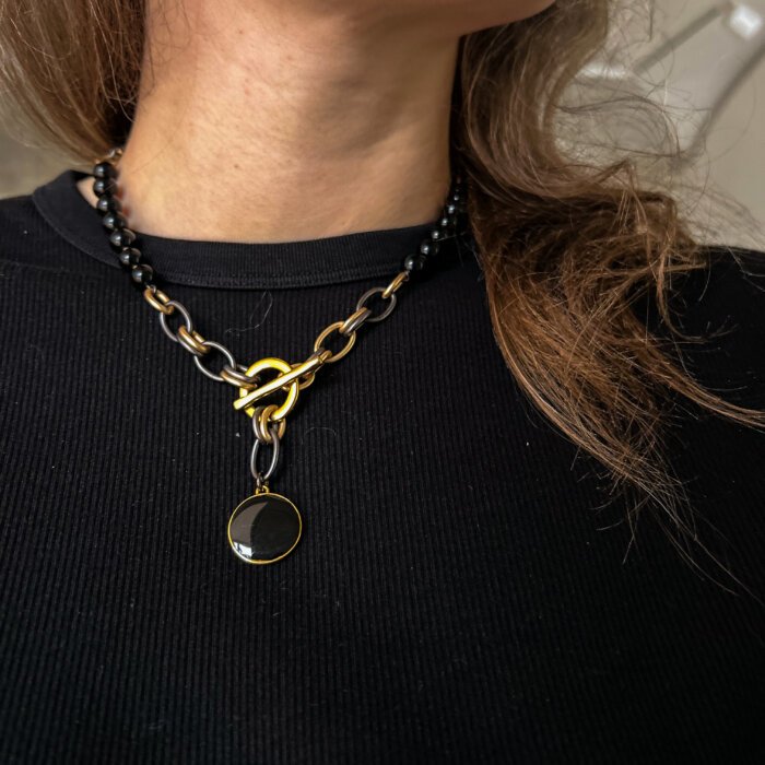 Black onyx necklace