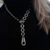 Hematite and Silver Plated Brass Necklace