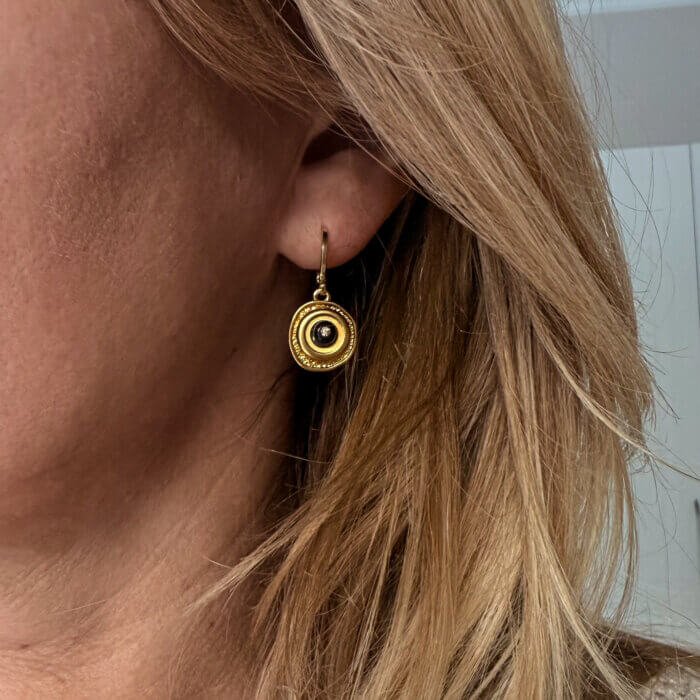 Black drop earrings