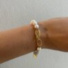 white bracelet White jadeite bracelet with textured pendant