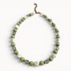 green necklace Green ceramic and howlite necklace