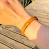 bracelet for women Brown natural leather braided bracelet with magnetic clasp