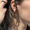 Grey gold plated earrings