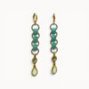bright earrings Light blue drop earrings with ceramic beads, Swarovski crystals and stained glass