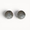 round earrings Textured round stud earrings