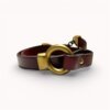 Bordeaux natural leather bracelet