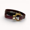 Bordeaux natural leather bracelet