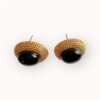 Gold plated earrings with agate