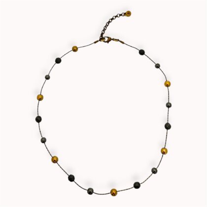 Minimalistic hematite necklace