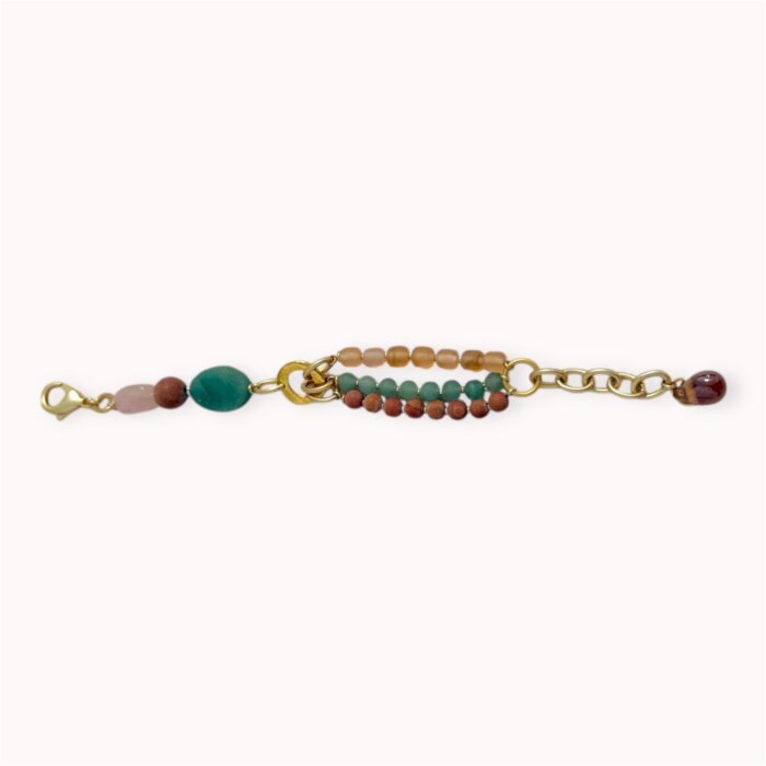 Colourful natural stones bracelet
