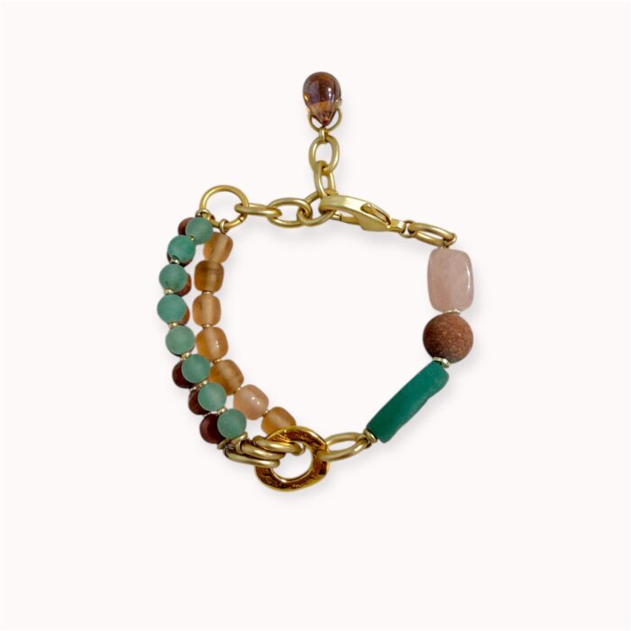 Colourful natural stones bracelet