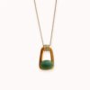 Green pendant with aventurine