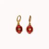 Red hearts earrings