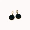 Black enamel earrings