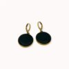 Black enamel earrings