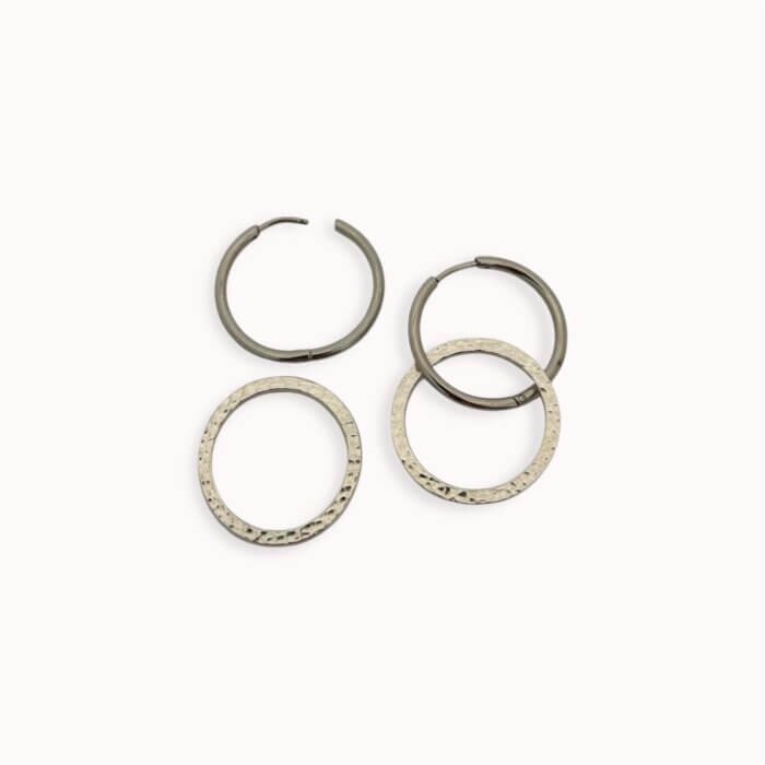 Sidabruoti auskarai rinkės