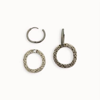 Silver plated hoop earrings