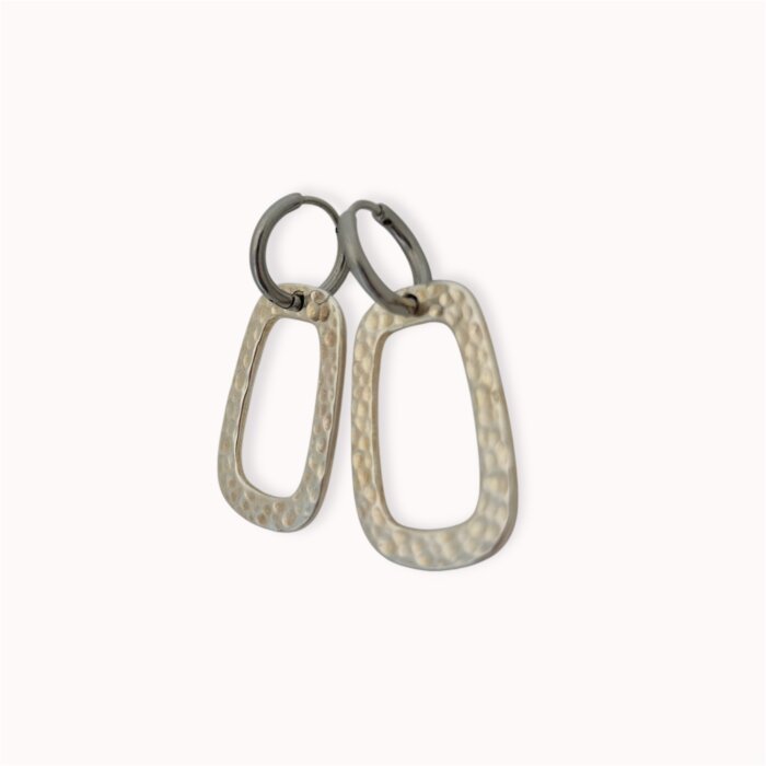 Silver plated hoop earrings