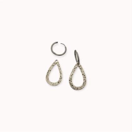 Silver plated hoop earrings