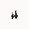 Black Swarovski crystal drop earrings