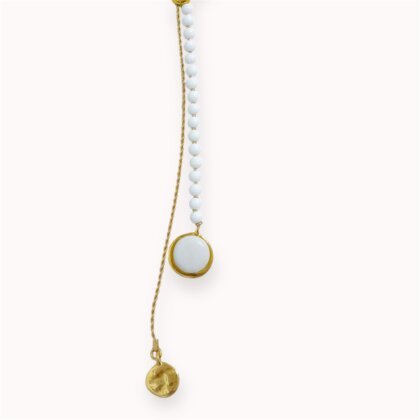 White jadeite sliding necklace