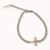 white bracelet White bracelet with shell cross