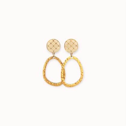 Gold plated drop earrings