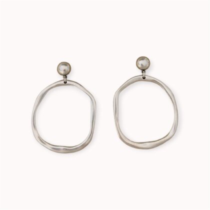 Silver plated drop earrings