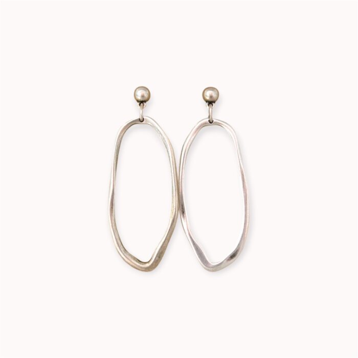 Silver plated drop earrings
