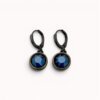 Blue Swarovski crystals drop earrings
