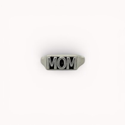 Silver plated ring "MOM"